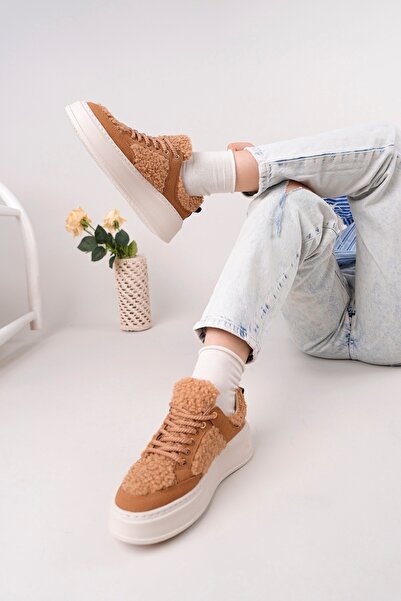 AYS SHOES HUGGY Hafif Taban Peluş Günlük Kışlık Sneaker Spor Ayakkabı