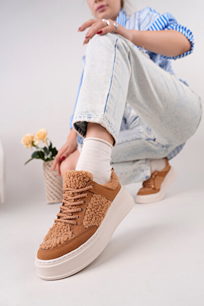 AYS SHOES HUGGY Hafif Taban Peluş Günlük Kışlık Sneaker Spor Ayakkabı