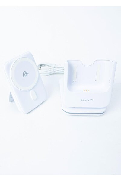 TECHNOMEN 5000 mAh Kablosuz Powerbank Şarj Dock Telefon Standı Manyetik Şarj ...