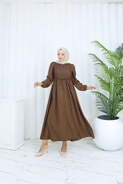 MODA CEYDA φόρεμα με δαντέλα