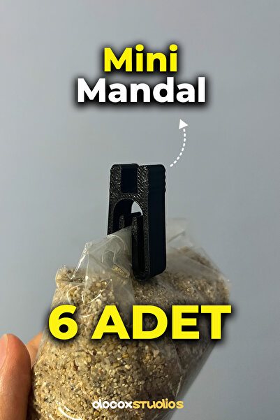 6’lı Mini Mandal Açılmış Paketler için Kapatma Klipsi Mandalı