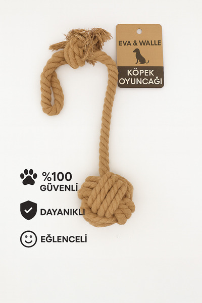 Eva & Wall-e Doğal Pamuk İpli Köpek Oyuncağı | Orta ve Büyük Irklar İçin Daya...