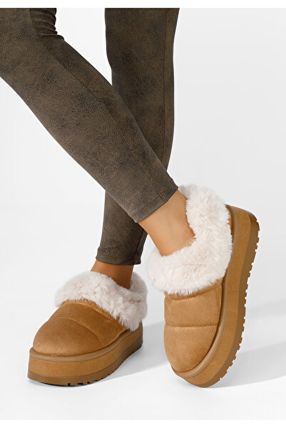 B T Shoes Camelové zdravotne slapky Burma