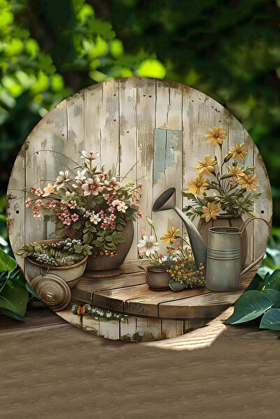 kutuTR UV Baskı 3D GÜRÜNÜMLÜ MDF Dekoratif Duvar Süsü – Bahar Bahçesi Tasarım...