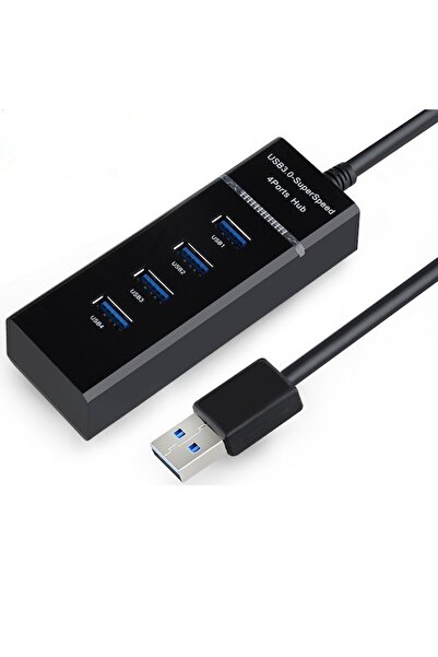 AB HOMES Hub USB and Splitter, AB HOMES, 4 Ports, USB 3.0, Black