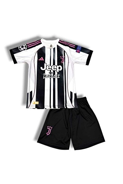 Flextreme Juventus 2025/26 New Season Home Kids Soccer Jersey Set of 2