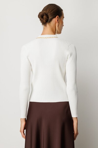 On Fashion Chain Corded Cardigan -60951
