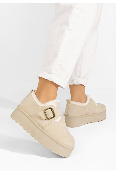 B T Shoes Béžové dámské dřeváky Suzie