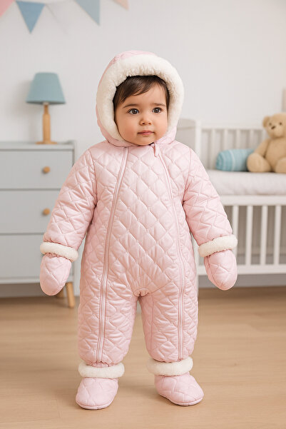 Bilge Trend KIZ BEBEK ELDİVENLİ PATİKLİ ASTRONOT TULUM