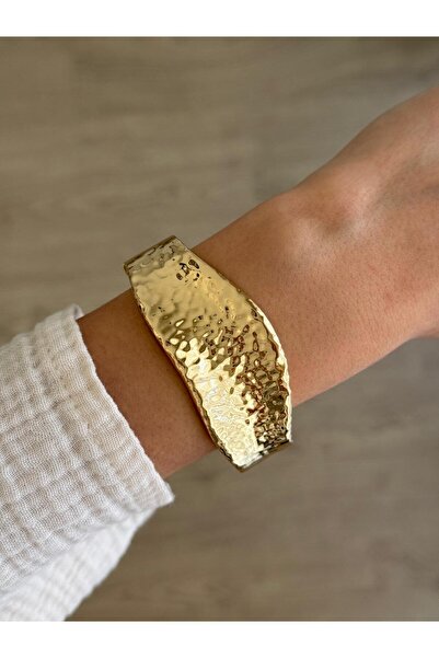 İREM YILDIZ Çelik Gold Kalın Kelepçe