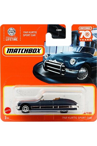 Matchbox Masinuta metalica Matchbox, 1949 Kurtis Sport Car, Editie Aniversara 70 de ani, 2023, 1:64, albastru