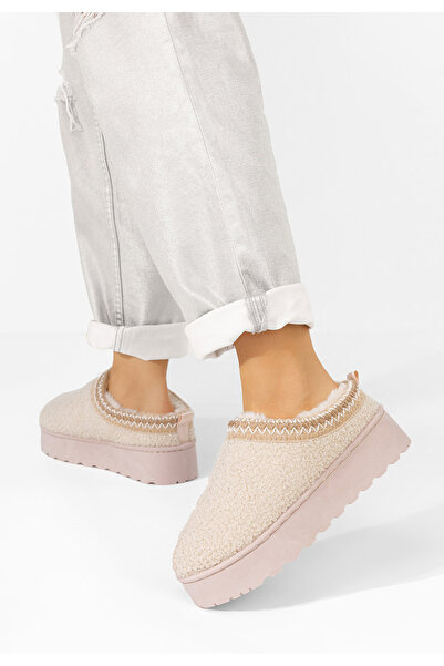 B T Shoes Béžové dámské dřeváky Laurence