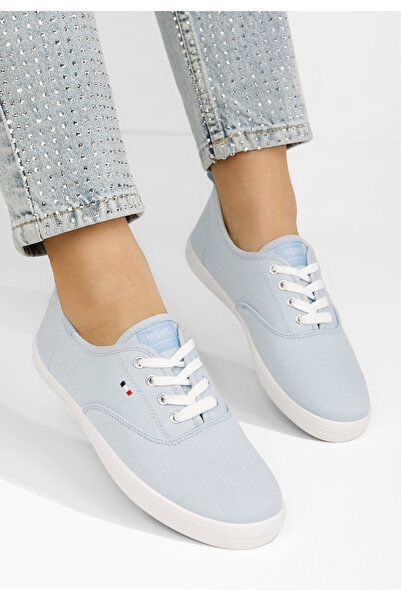 B T Shoes Modré dámské plátěné tenisky Mikki