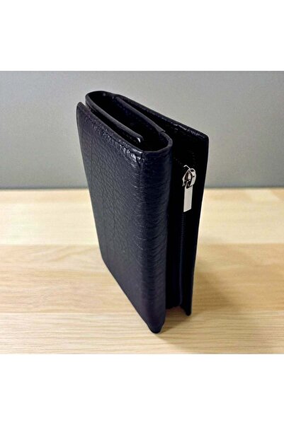 velve Portofel dama Hassion, cu deschidere tripla, Negru