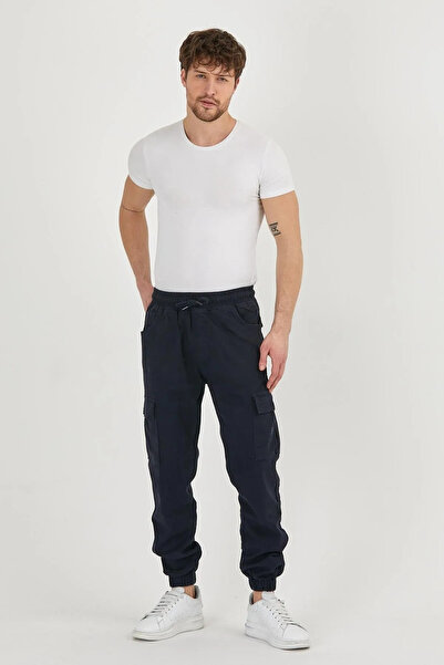 DAMGA JEANS Erkek Lastikli Kargo Cepli Laci Jogger Pantolon