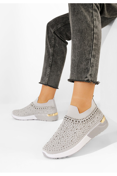 B T Shoes Šedé dámské tenisky Marcie