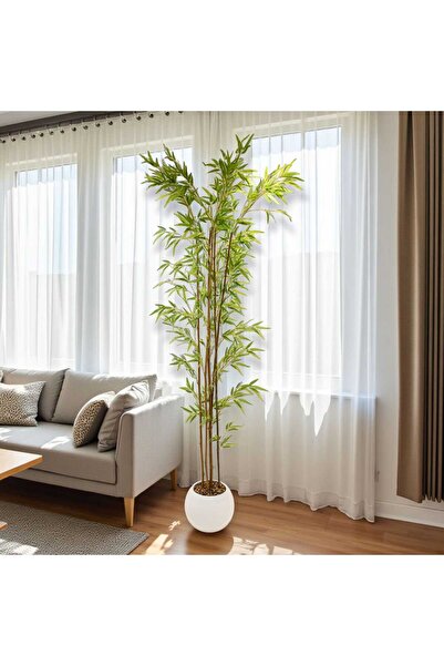 Casco Elegant artificial bamboo tree with white pot, 250 cm
