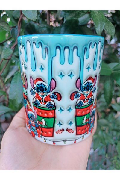 Mugs and love Stitch noel yılbaşı hediyelik porselen kupa