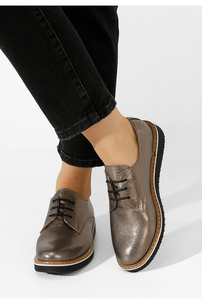 B T Shoes Cín kožené derby dámské Casilas