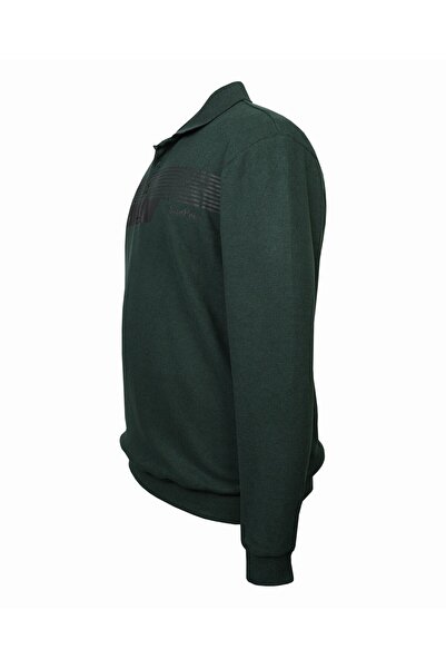 tambattal Printed Large Size Polo Neck Thessaloniki Sweatshirt (Wide Comfortable Fit)