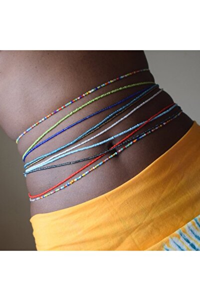 KESNUP Lanț de talie cu mărgele, mărime universală, curcubeu