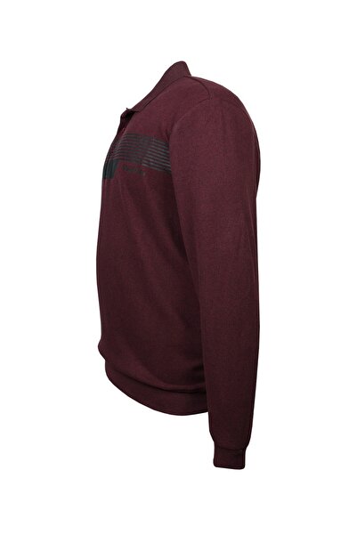tambattal Printed Large Size Polo Neck Thessaloniki Sweatshirt (Wide Comfortable Fit)