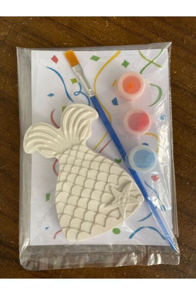 funny bunny 10 Adet - DENİZ KIZI /Taş Boyama Seti, dıy, kendin Yap, doğum Gün...