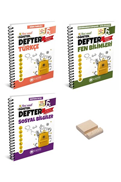 Çanta Yayınları 6. Sınıf Öğreten Defter Türkçe Fen Bilimleri ve Sosyal Bilgil...