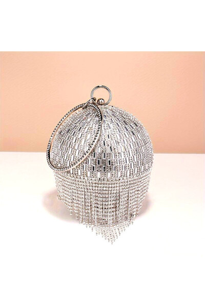 velve Geanta de ocazie, Shining Sphere, cristale, aspect geometric si laturi ...