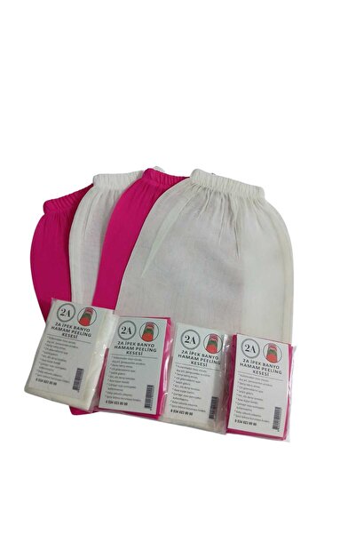 Ipek 4'lü Hamam Banyo Duş Kesesi # Özel Tasarım Üretim Peeling Selülit Kesesi