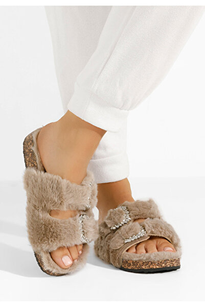 B T Shoes Papuci cu blanita Darcey kaki