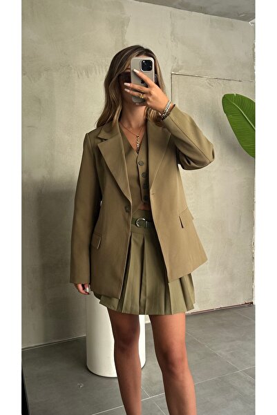 Lila Moda Women's & Casual Set - Vest Jacket Skirt Combination