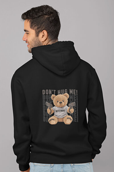 NEVERMIND Unisex Oversize kroj dukserica - Hug ME Štampano Sa kapuljačom maji...