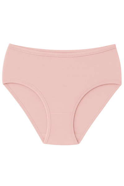 LİBELLA İÇ GİYİM Chiloți pentru femei, pachet de 5, din bumbac, cu talie înaltă, lycra - culori pastel (cafea, pudră, bej, roz, gri)