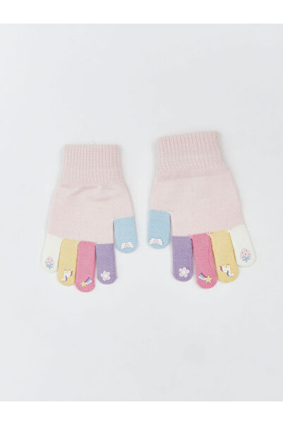 LC Waikiki UZG Store'den Stilinizi Oluşturun Pembe Renk Bloklu Kız Bebek Eldiven