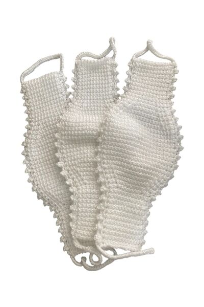 KUŞOO -5 قطع من ليفة الاستحمام المصنوعة يدويًا من خيوط سيير ماردين، ليفة استح...