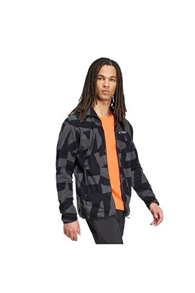 adidas Men's Black Jacket Mt Aop Fz Fl Jy4814