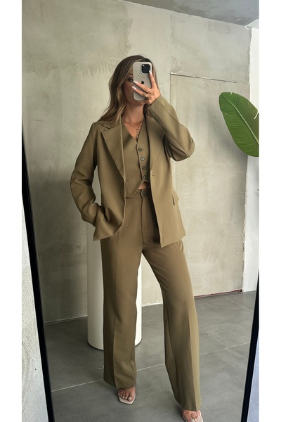 Lila Moda Women's Casual Suit Pants-Vest-Jacket