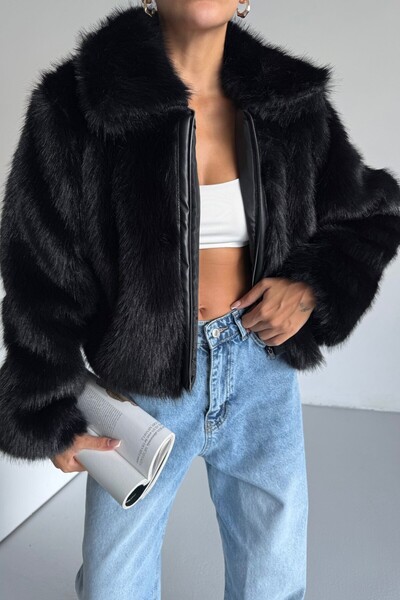 moda armanc Premium Fur with Soft Touch Lining and Zipper Closure