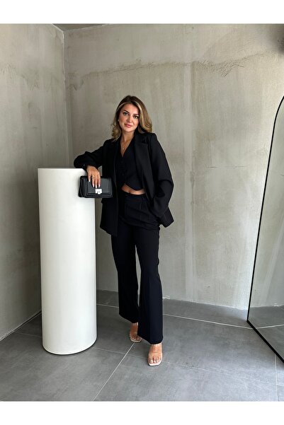 Lila Moda Women's Casual Suit Pants-Vest-Jacket
