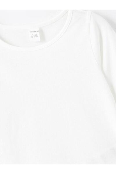 LC Waikiki Βασικό μπλουζάκι για κορίτσια με λαιμόκοψη (W4)