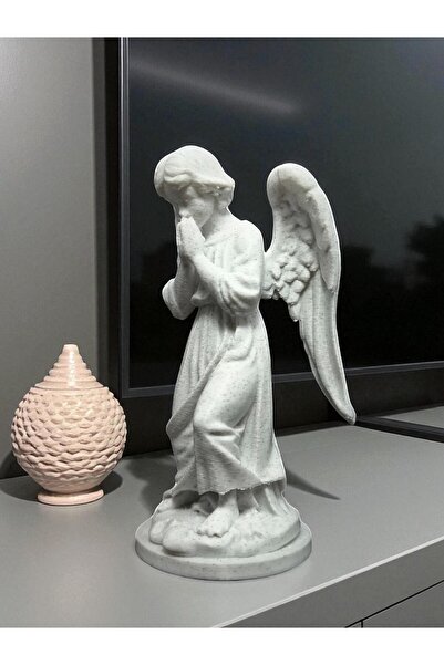leynart design Melek Çocuk Biblosu - Mermer Desenli Kanatlı Dekoratif Heykel ...