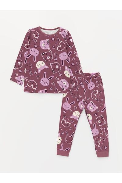 LC Waikiki Crew Neck Long Sleeve Baby Girl Pajama Set (W3)