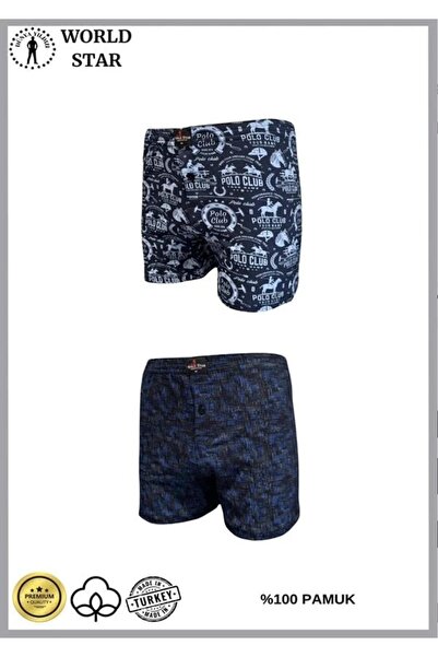 SHEYMA 2 Pack Lycra Cotton Colorful Men's Boxers
