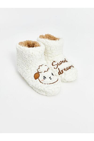 LC Waikiki Embroidered Plush Girls' Home Boots (W4)
