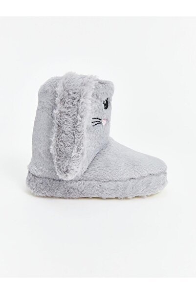 LC Waikiki Girl's Plush House Boots with Rabbit Figure (W4)