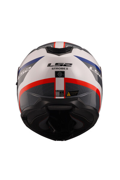 LS2 Strobe 2 Monza Siyah-beyaz-kırmızı Çene Açılır Motosiklet Kaskı