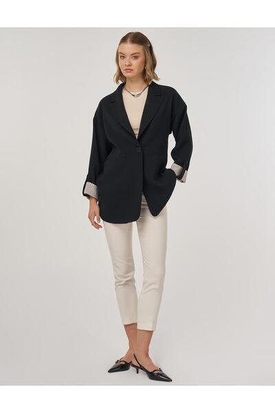 KYR Foldable Cuffs Blazer Jacket Black