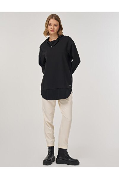 Kayra Couple Look Relaxed Fit Tunic Black