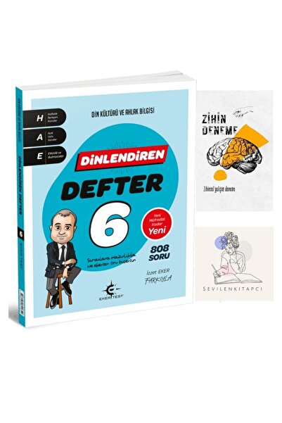 Karma Kitaplar EKERTEST 6.SINIF DİNLENDİREN KONU ANLATIM DEFTER GÜNCEL MAARİF...